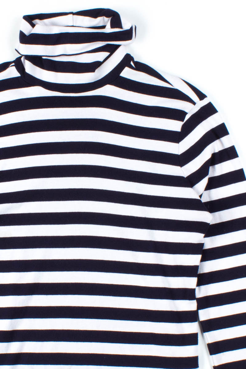 Black & White Striped Turtleneck 1