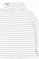 White Striped Turtleneck