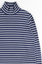 Navy & White Striped Turtleneck 1