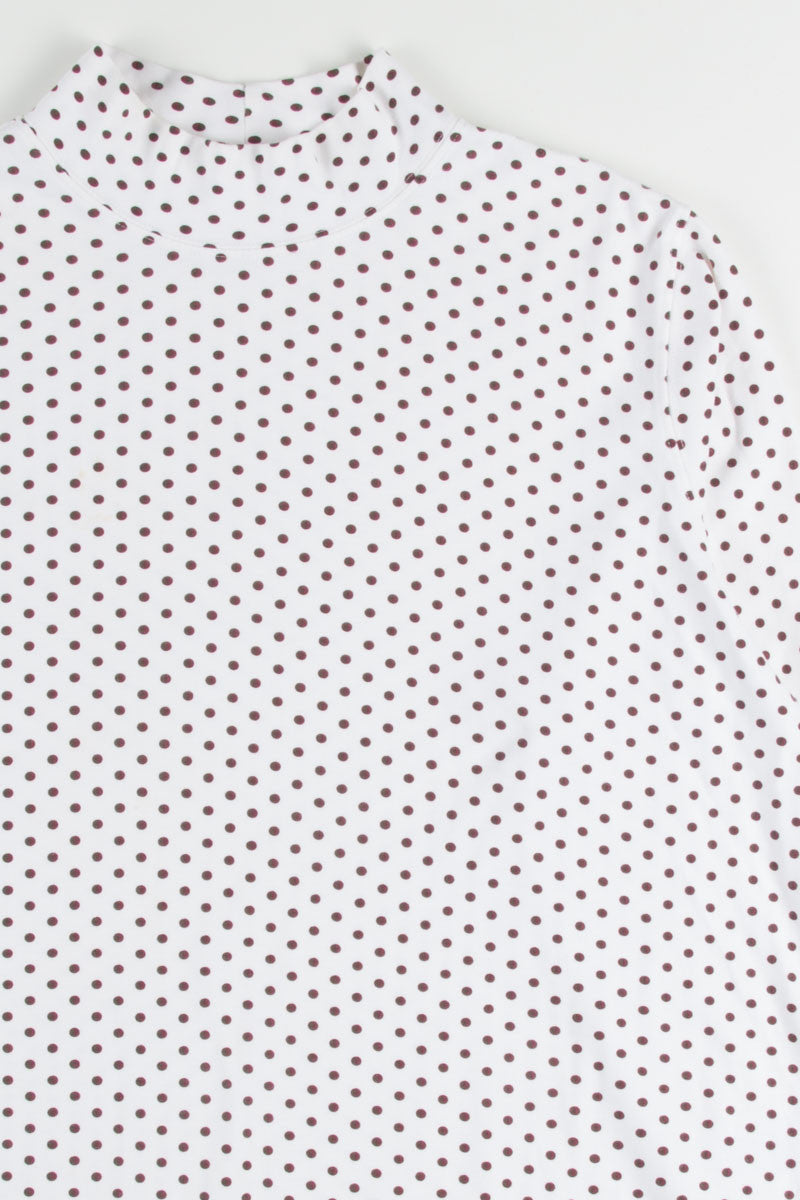 White Polka Dotted Turtleneck
