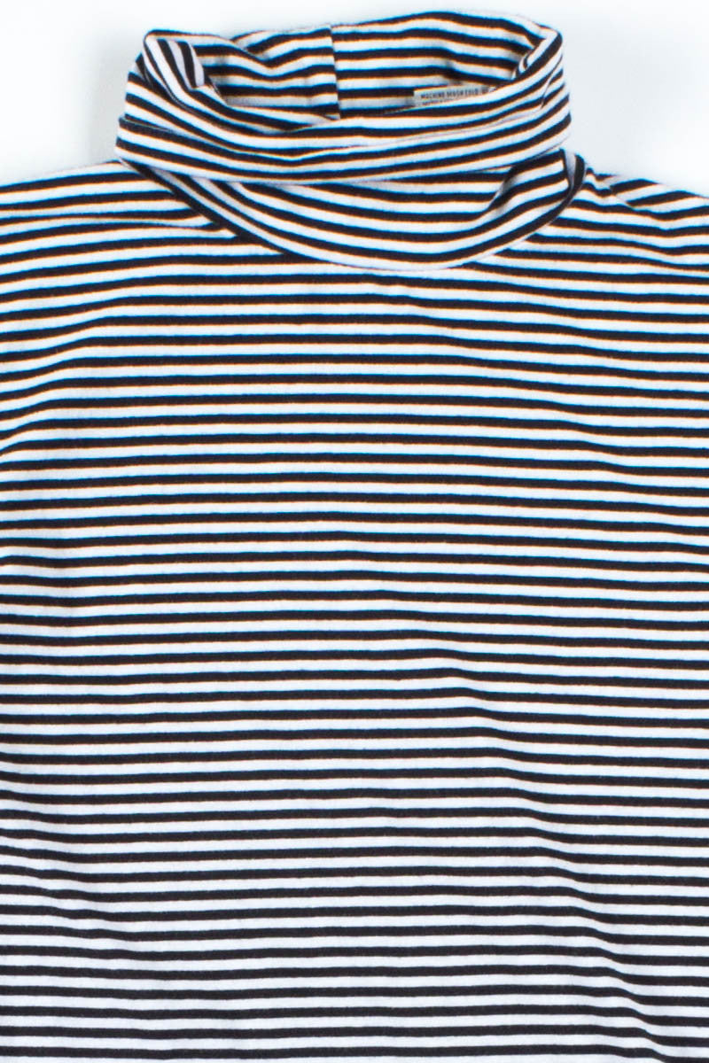 Black & White Striped Turtleneck 2