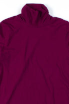 Burgundy Ruffled Turtleneck