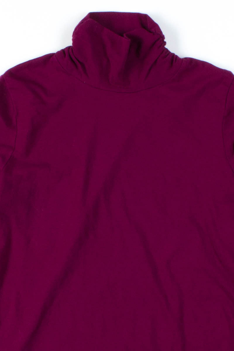 Burgundy Ruffled Turtleneck