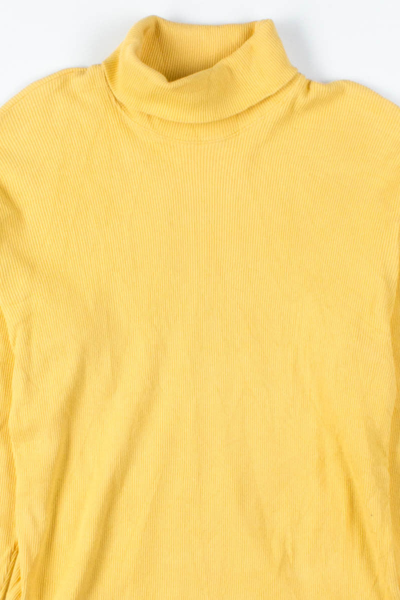 Yellow Ribbed Vintage Turtleneck