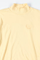 Yellow Fleur de Lis Mock Turtleneck