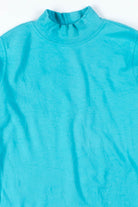 Cyan Mock Turtleneck