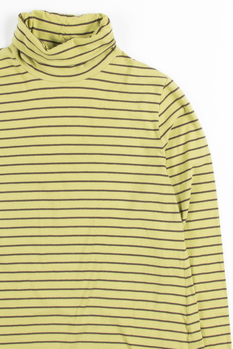 Green Striped Turtleneck