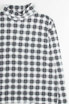 Black & White Plaid Turtleneck