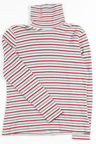 Red & Tan Striped Turtleneck