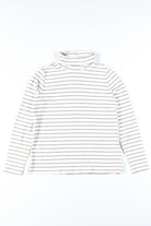 White Striped Turtleneck