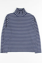 Navy & White Striped Turtleneck 1