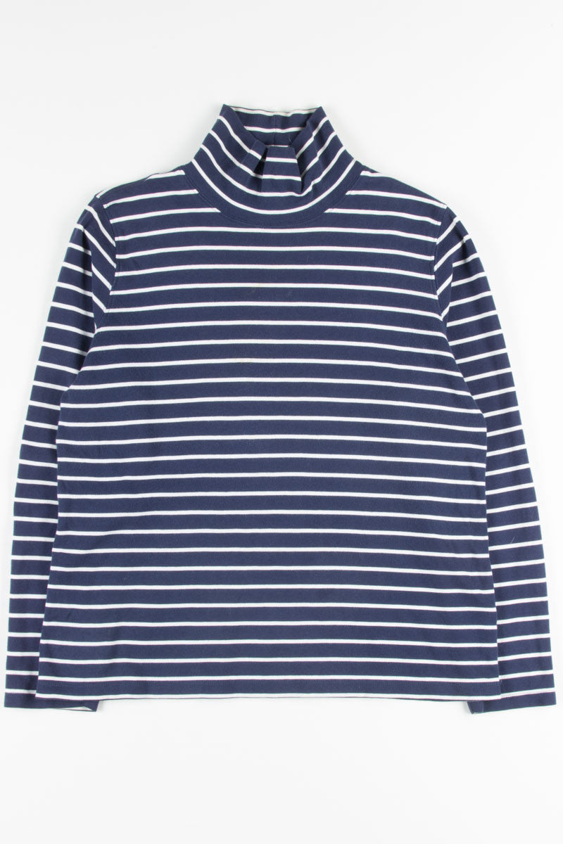 Navy & White Striped Turtleneck 1