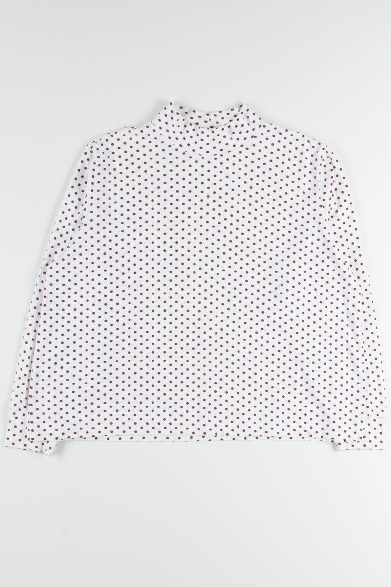 White Polka Dotted Turtleneck