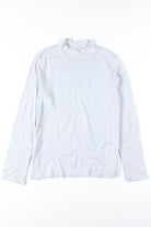Glittery Silver Mock Turtleneck