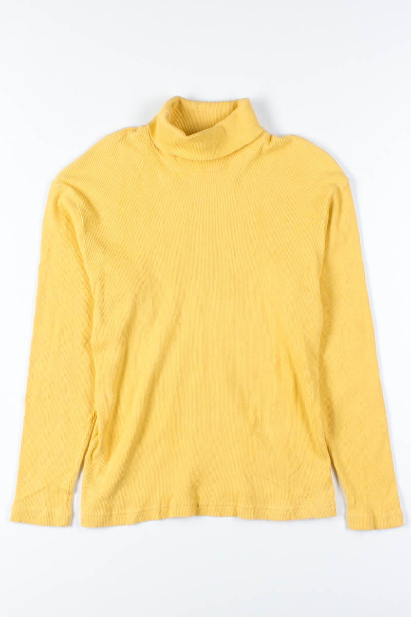 Yellow Ribbed Vintage Turtleneck