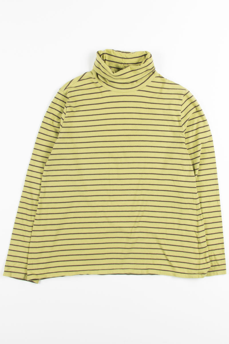 Green Striped Turtleneck