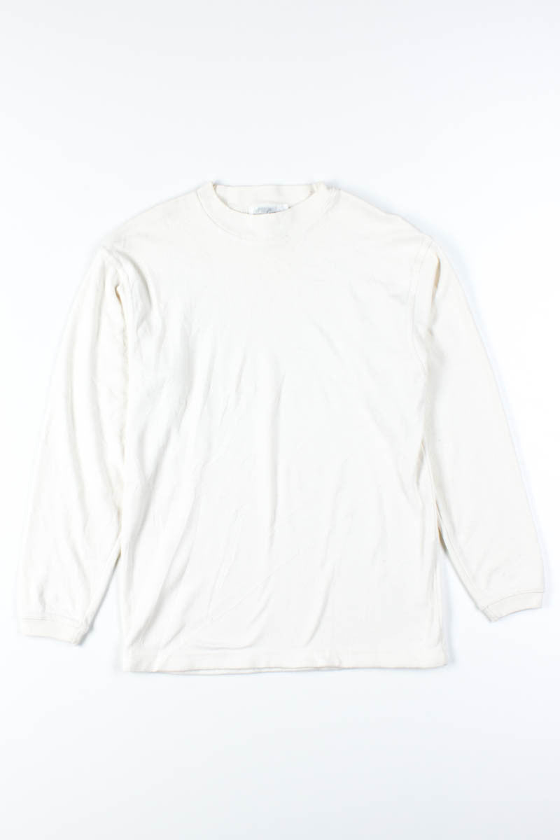 Off White Vintage Mock Turtleneck