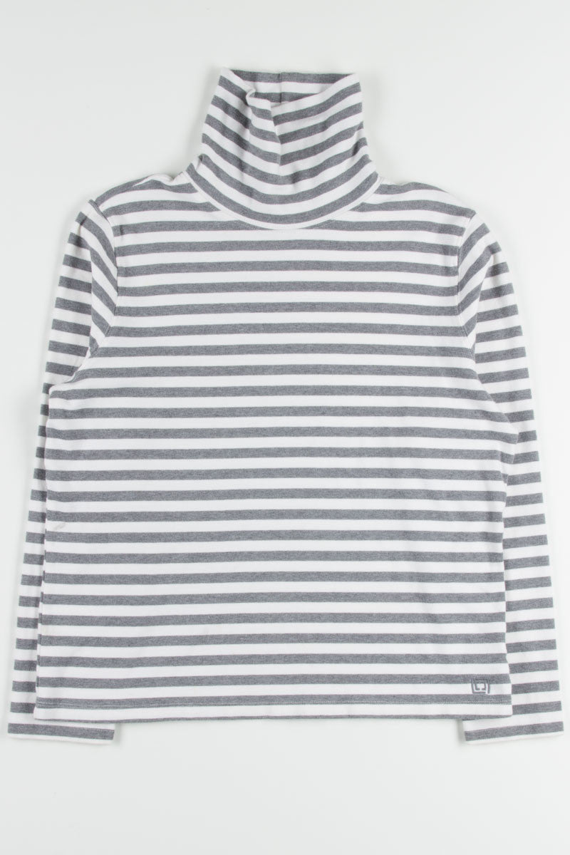 Grey Striped Turtleneck