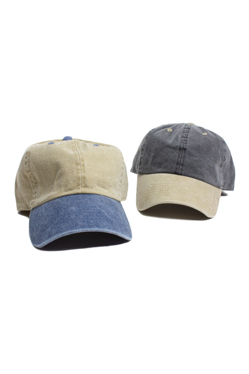 Khaki & Blue Dad Hat