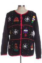Black Ugly Christmas Cardigan 33071