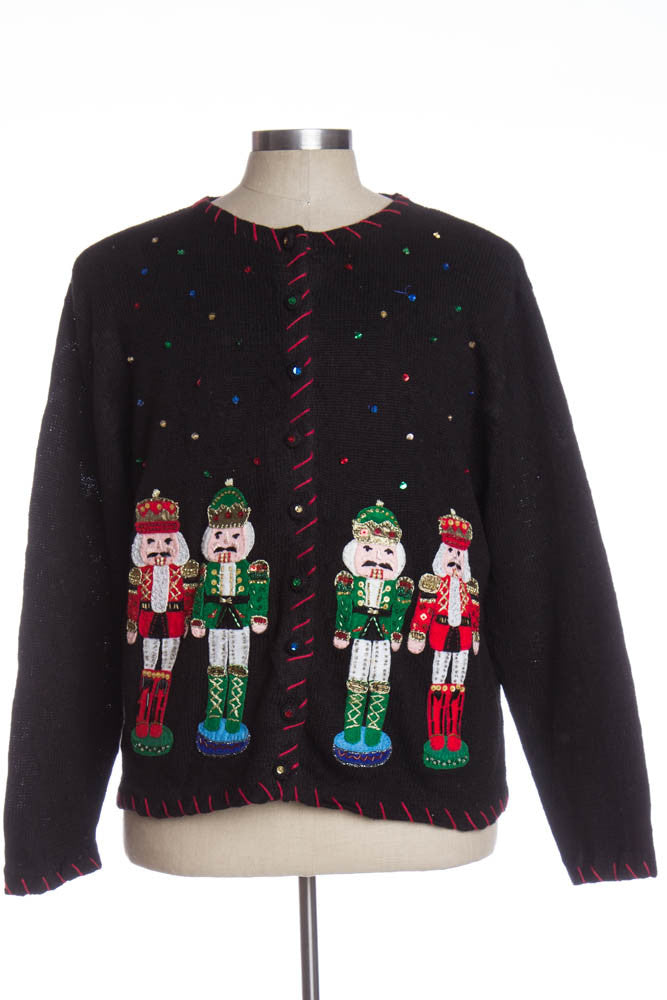 Black Ugly Christmas Cardigan 33089