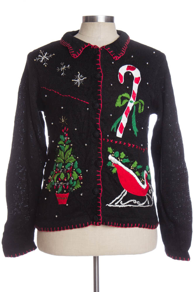 Black Ugly Christmas Cardigan 33288