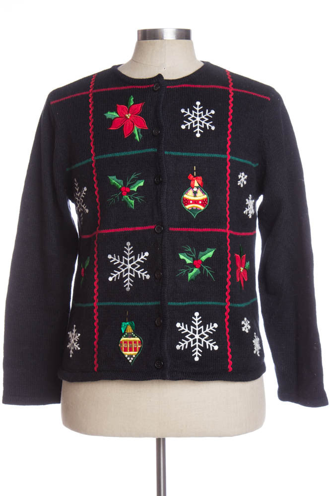 Black Ugly Christmas Cardigan 33292