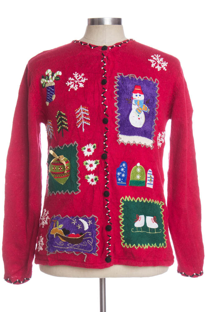 Red Ugly Christmas Cardigan 33419