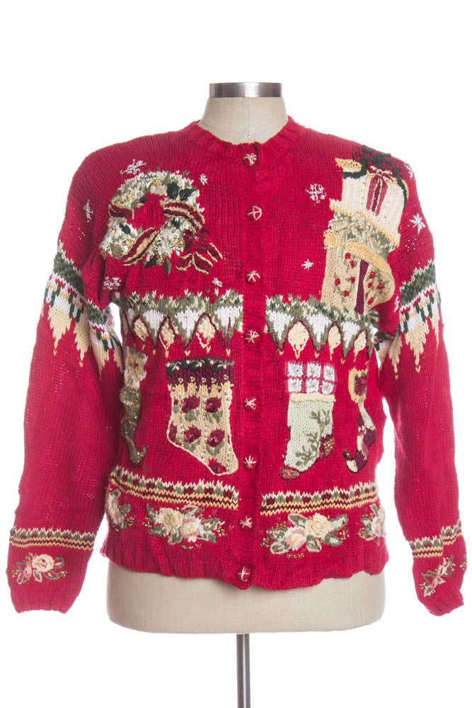 Red Ugly Christmas Cardigan 34018