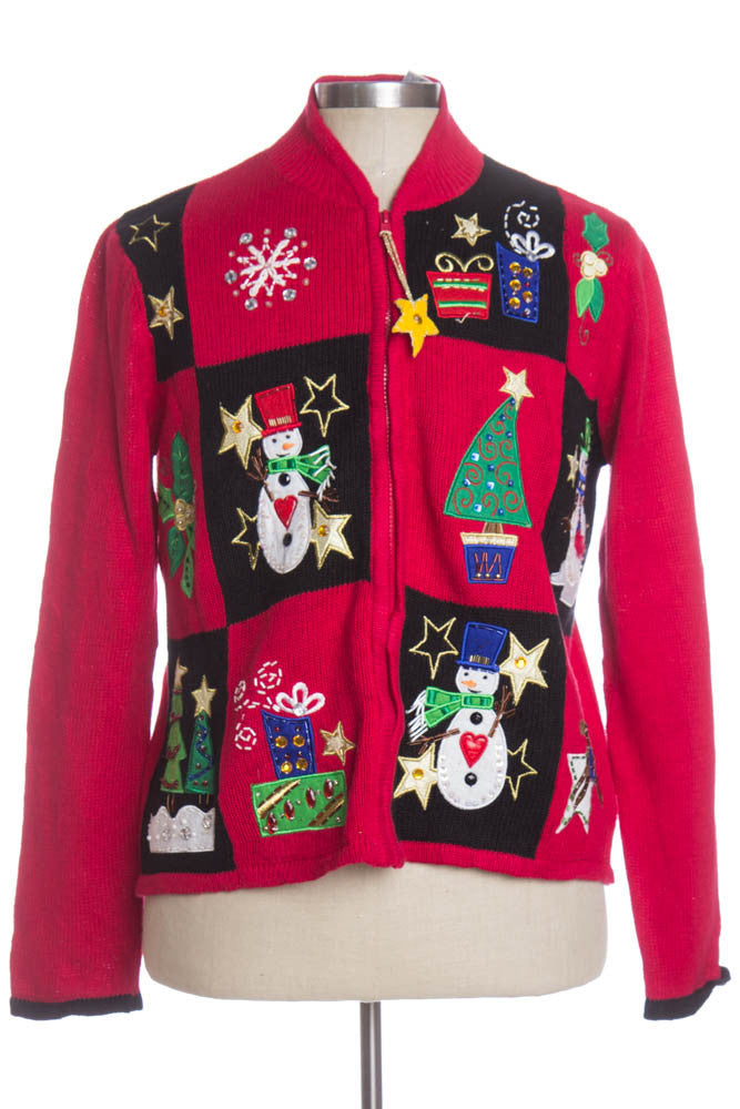 Red Ugly Christmas Cardigan 34340