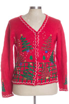 Red Ugly Christmas Cardigan 34351