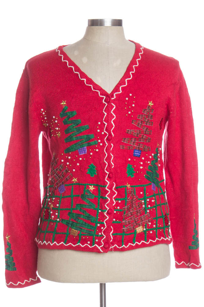 Red Ugly Christmas Cardigan 34351