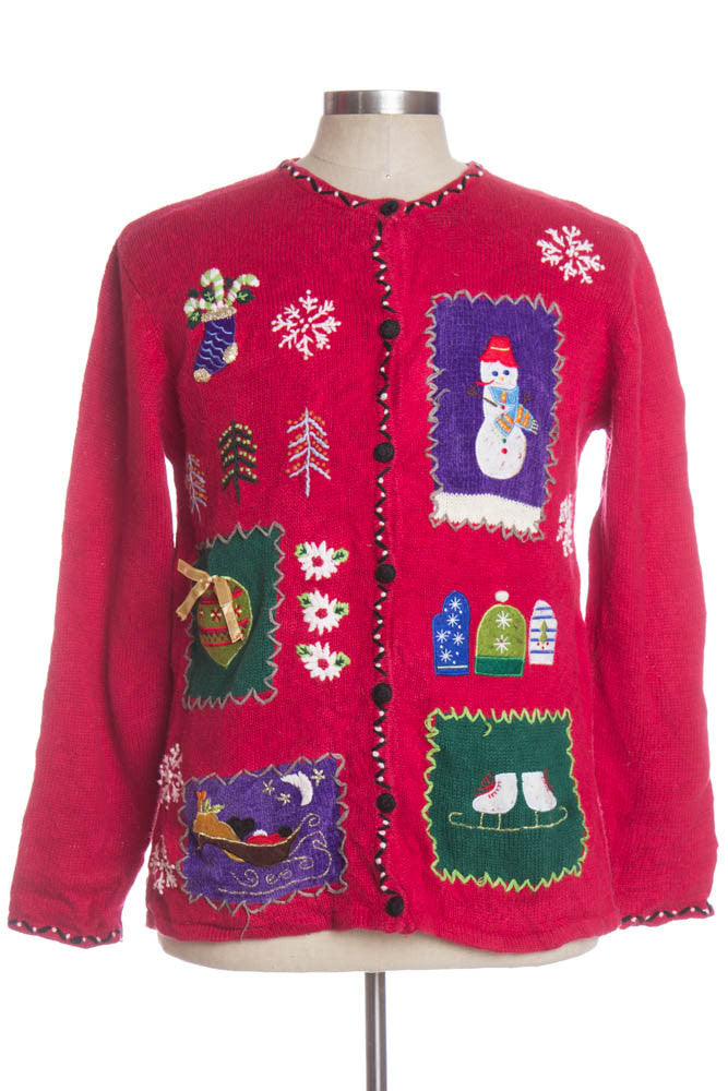 Red Ugly Christmas Cardigan 34420