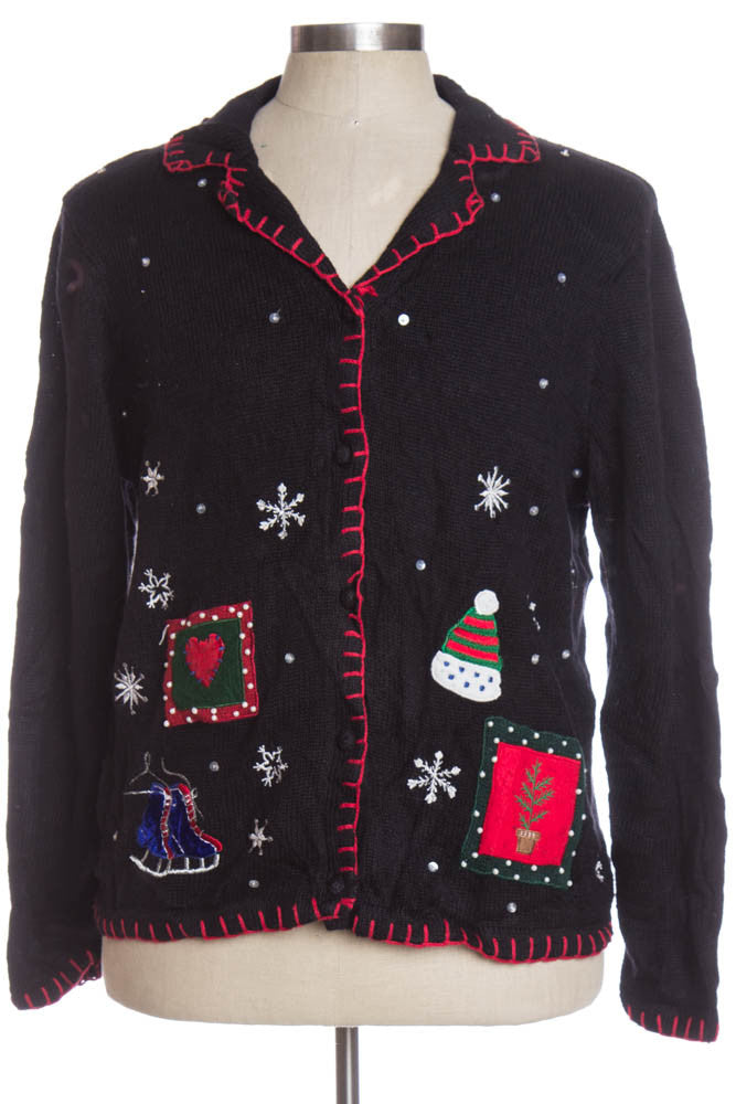 Black Ugly Christmas Cardigan 34703