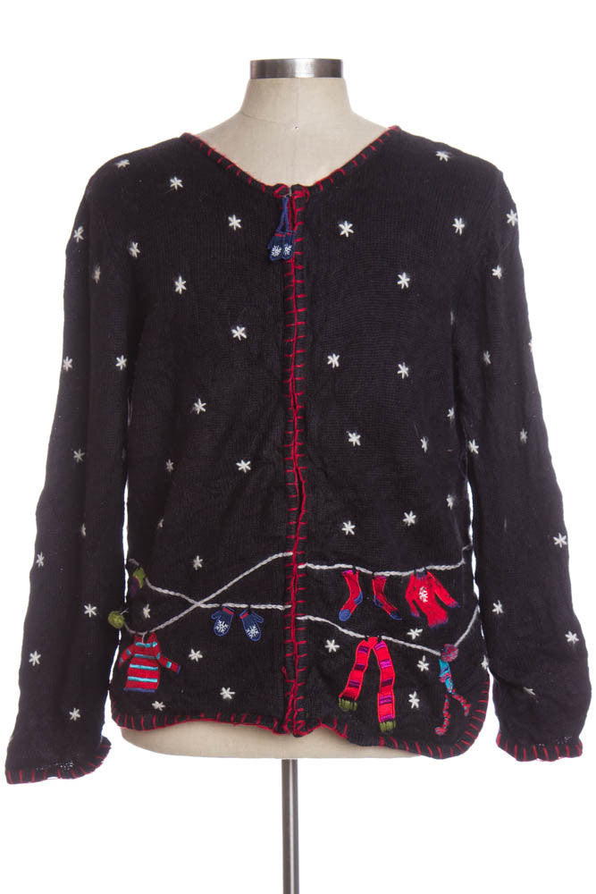 Black Ugly Christmas Cardigan 34705