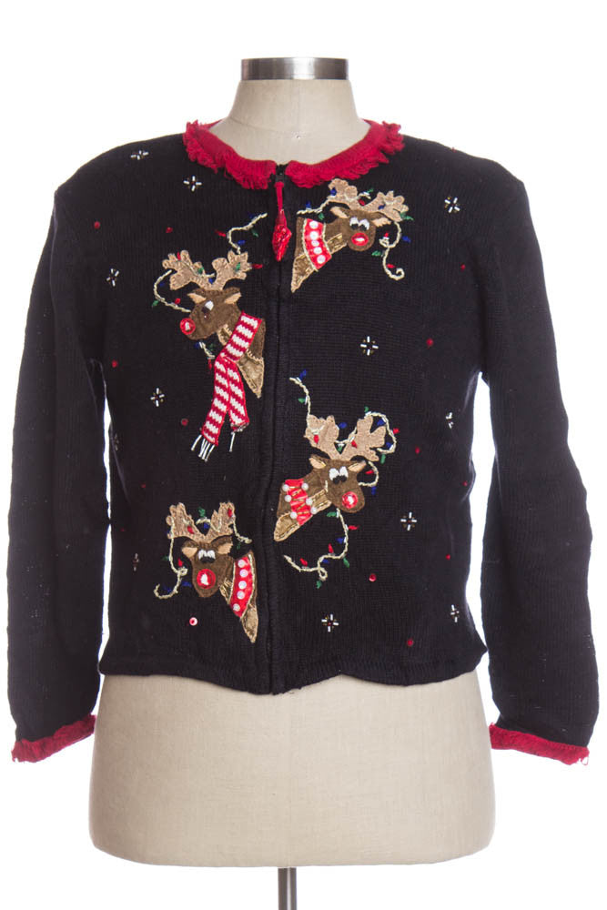 Black Ugly Christmas Cardigan 34728