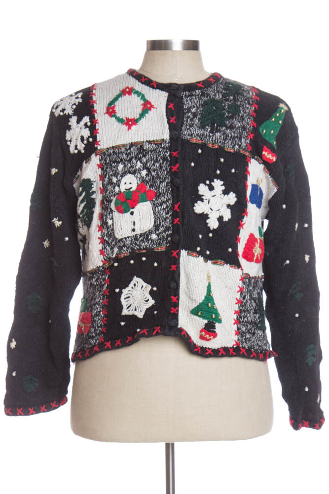 Black Ugly Christmas Cardigan 34803
