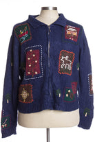 Blue Ugly Christmas Cardigan 34820
