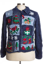 Blue Ugly Christmas Cardigan 34834
