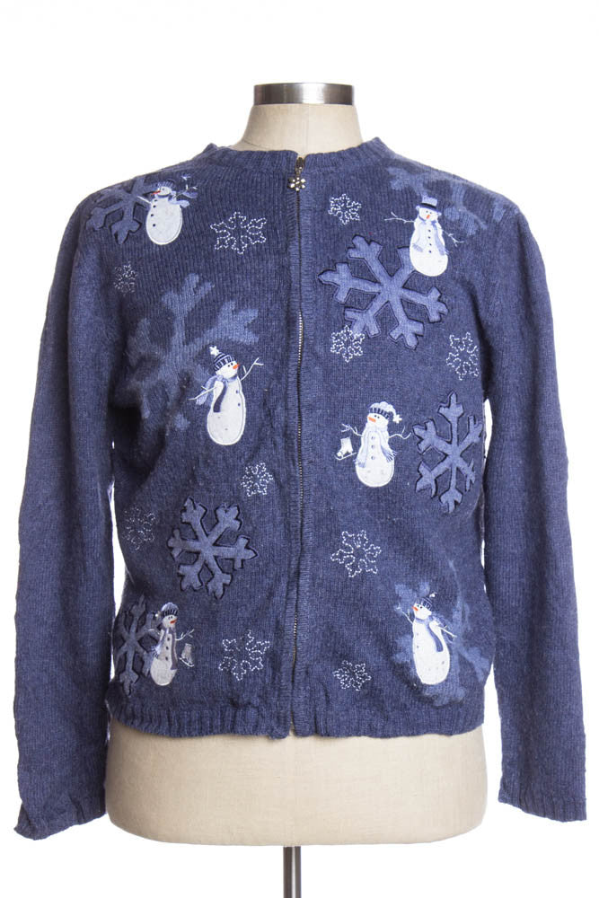 Blue Ugly Christmas Cardigan 34879