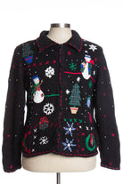Black Ugly Christmas Cardigan 34885