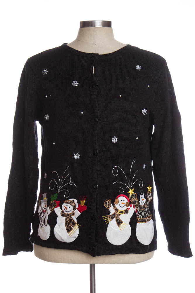 Black Ugly Christmas Cardigan 34925