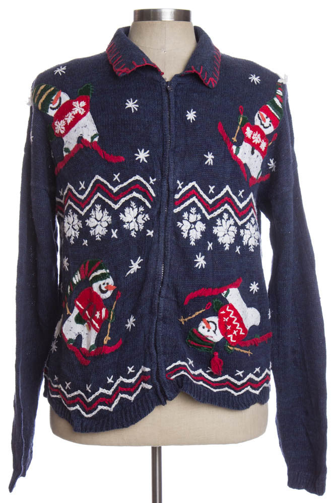 Blue Ugly Christmas Cardigan 34926