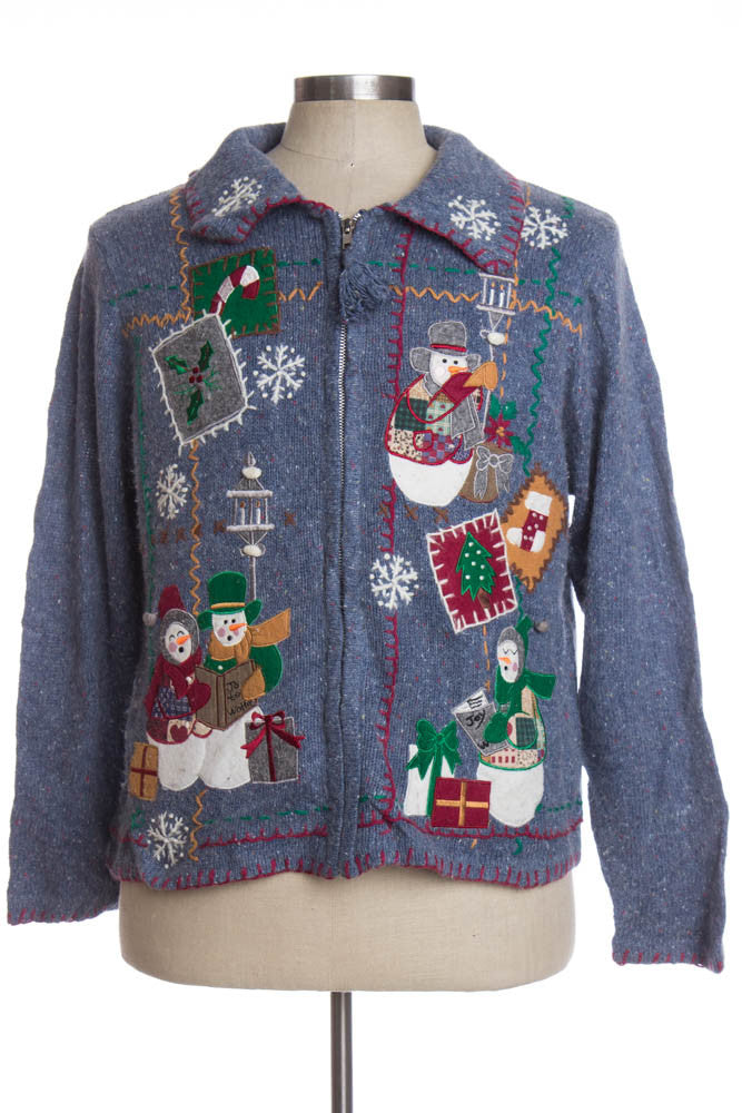 Blue Ugly Christmas Cardigan 34933