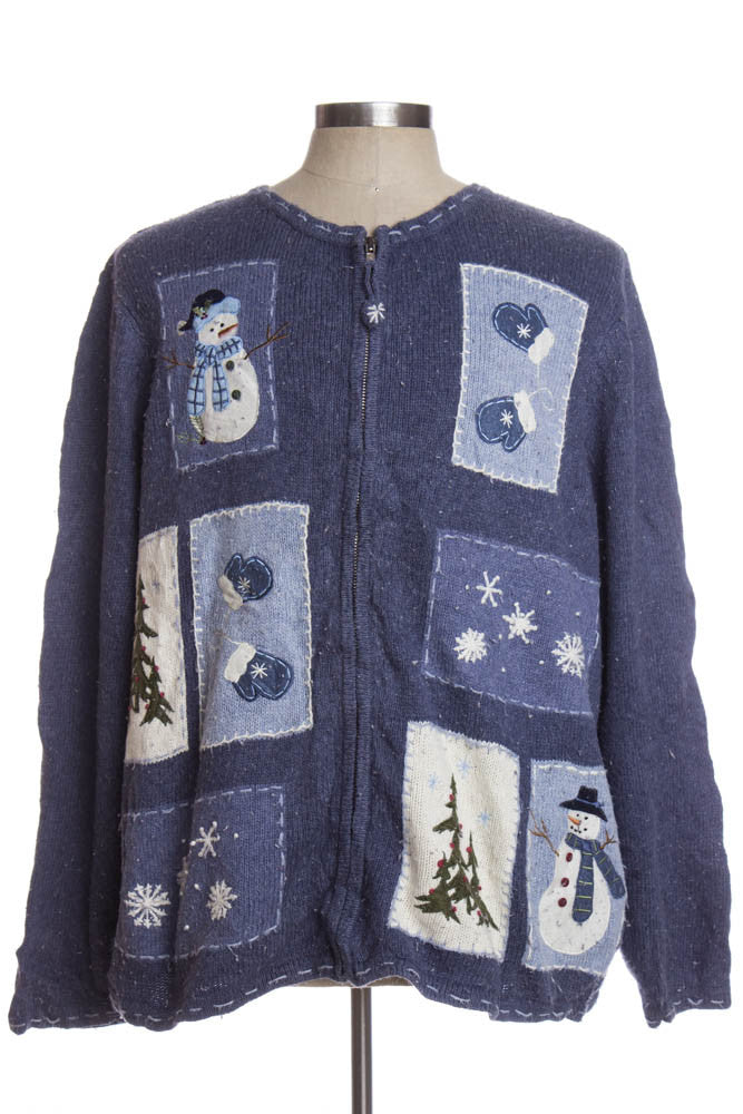 Blue Ugly Christmas Cardigan 34966