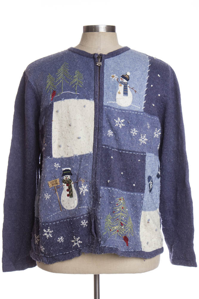 Blue Ugly Christmas Cardigan 34991