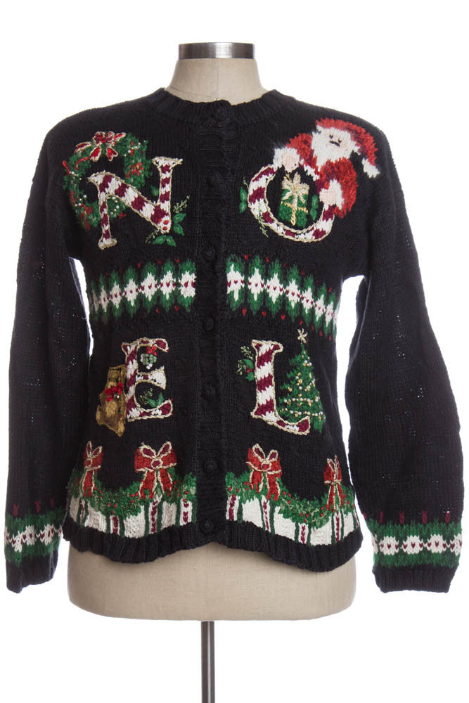 Black Ugly Christmas Cardigan 35009