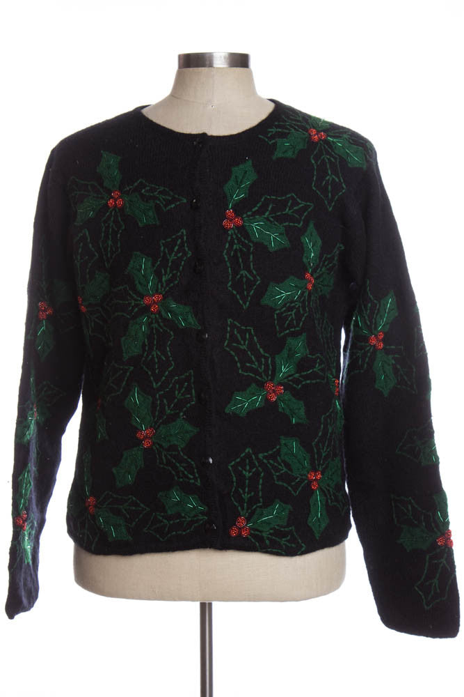 Black Ugly Christmas Cardigan 35012