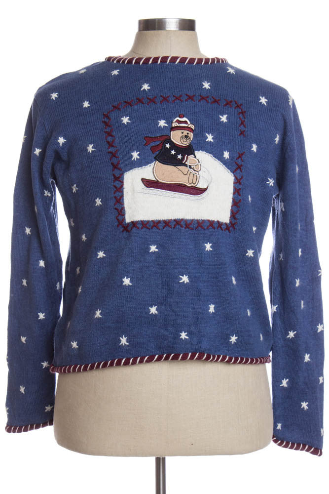 Blue Ugly Christmas Pullover 35033
