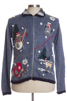 Blue Ugly Christmas Cardigan 35045